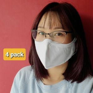 Pack of 4 face masks Antibacterial dual-layer mask